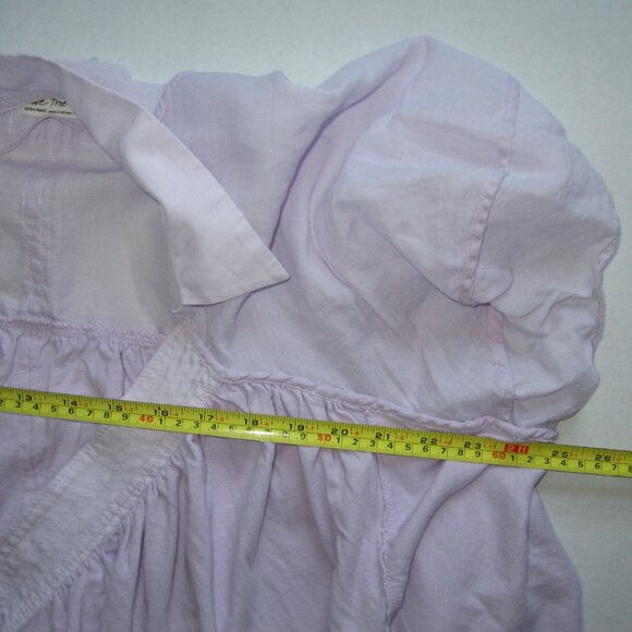 We The FREE PEOPLE Sz XS Sunray Croped Oversized Cotton Babydoll Top Blouse - Picture 8 of 11